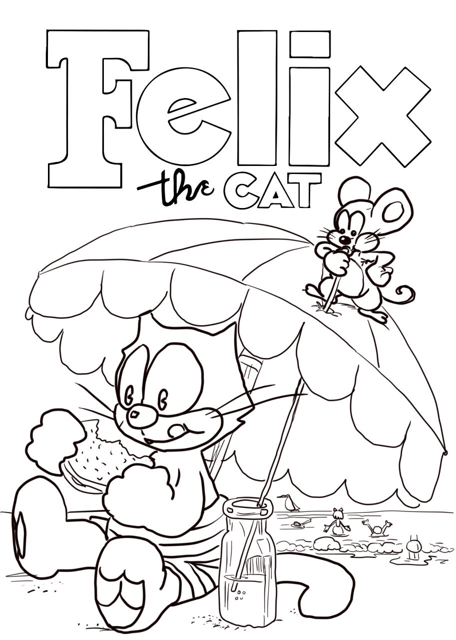 felix the cat coloring pages