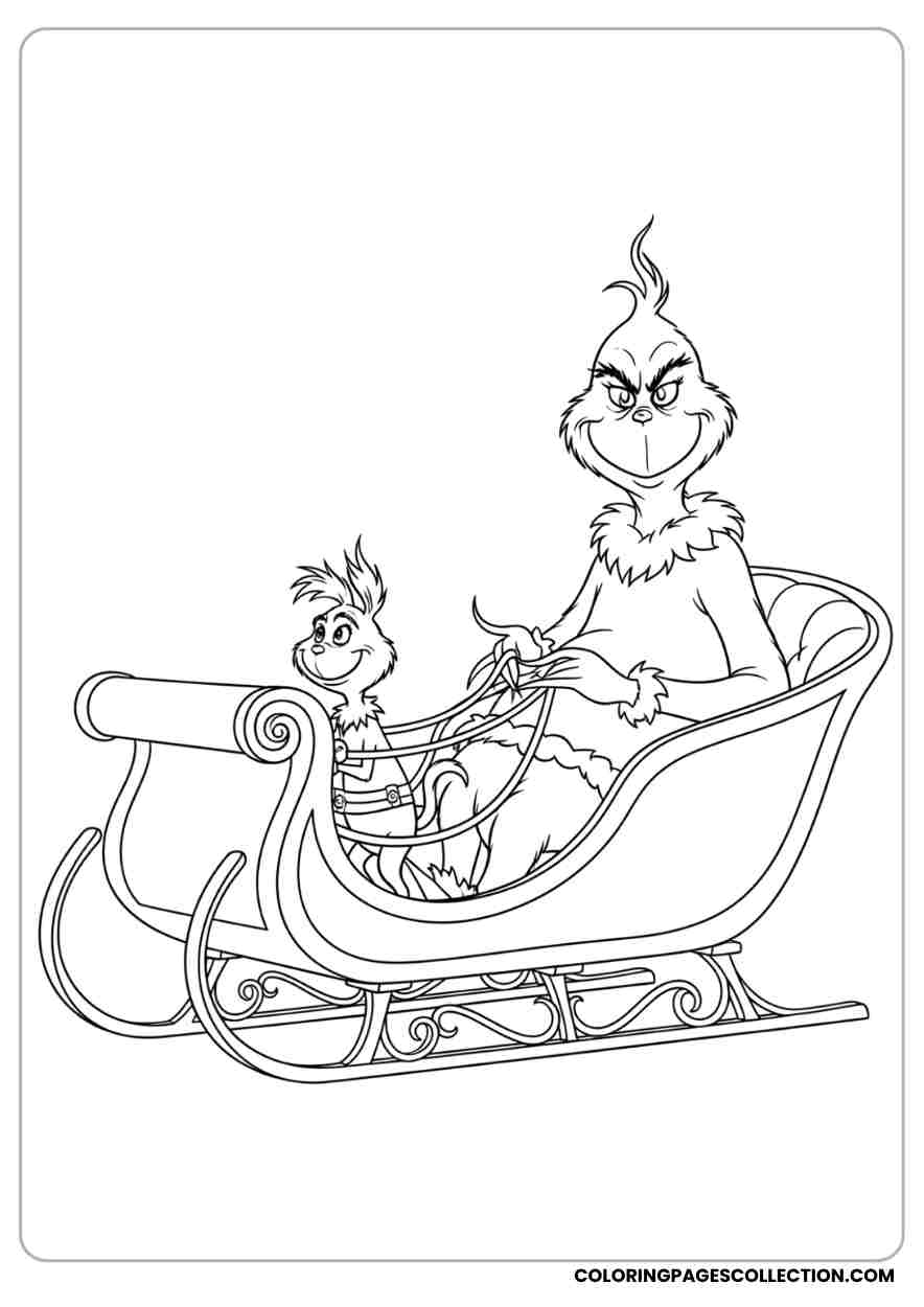 grinch and max coloring pages