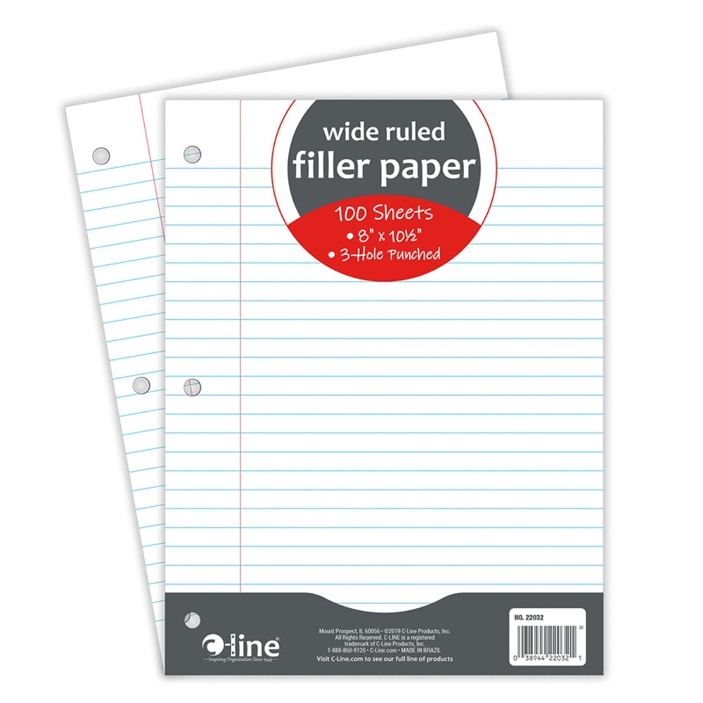 filler paper wide ruled