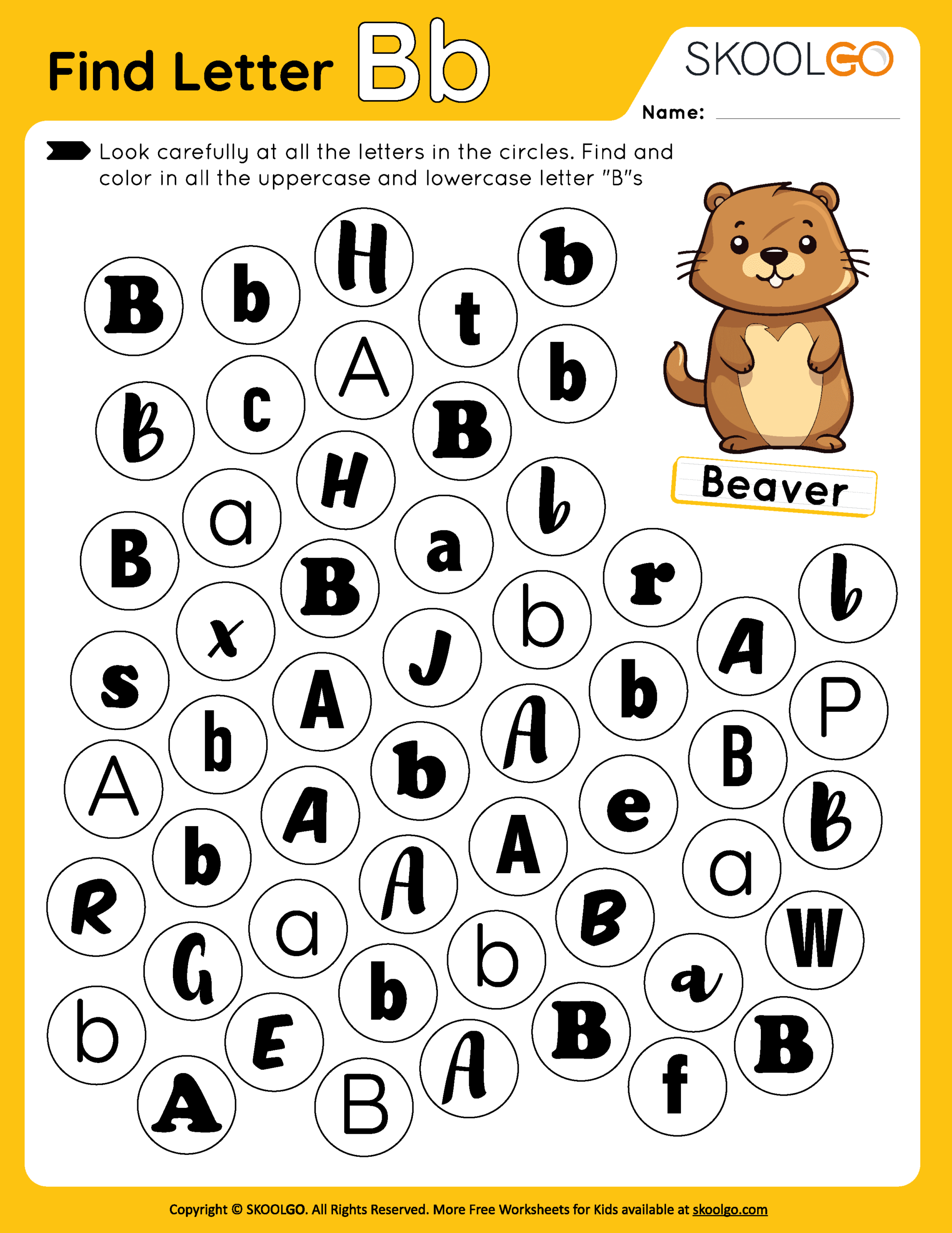 find the letter worksheets