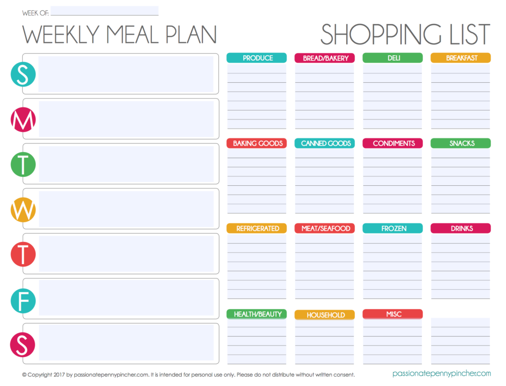 First Foods Tracker Fridge Magnet Weekly Meal Planner Grocery List Magnetic Notepads 7 X 9 Meal Meal Planner For Fridge
