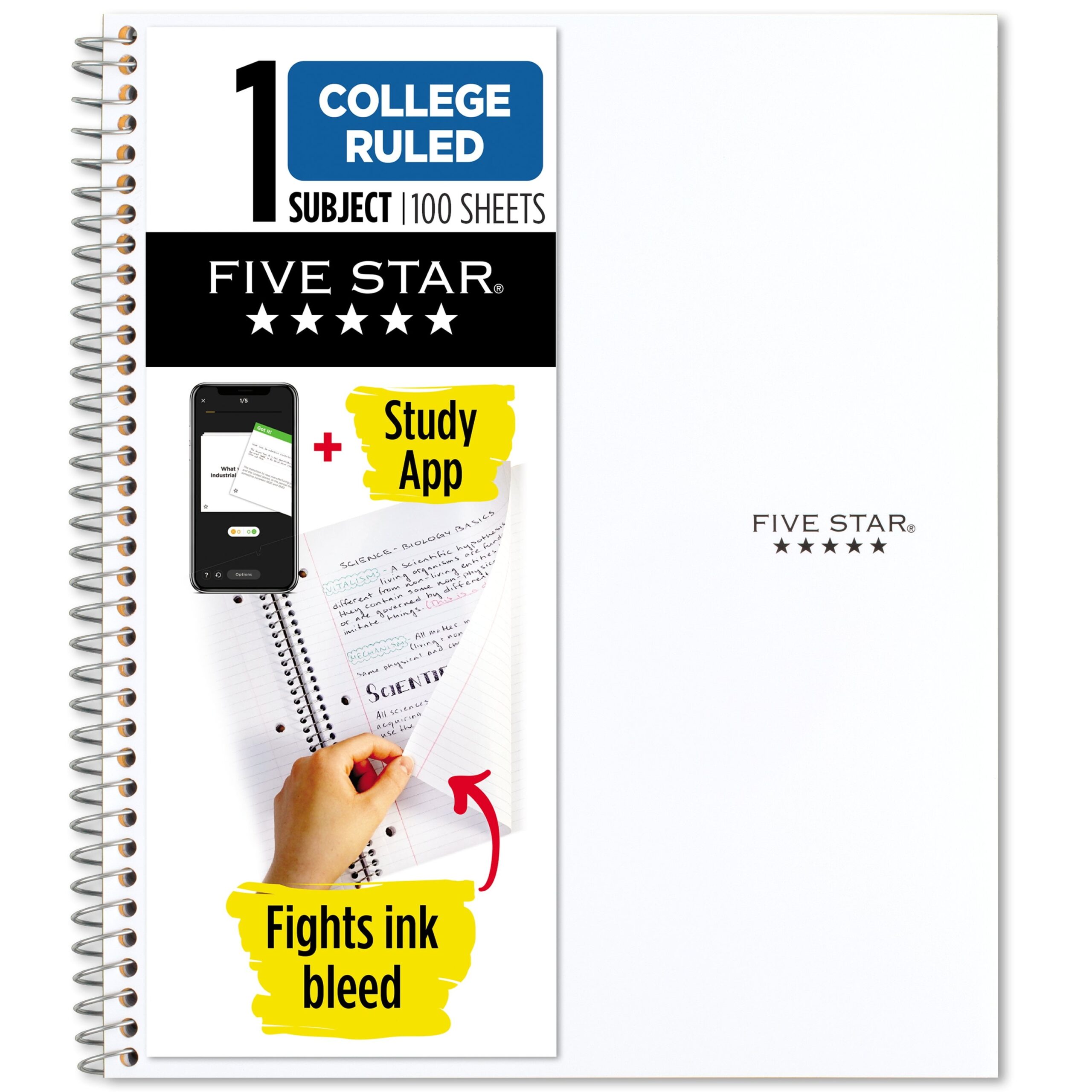 5 star spiral notebook