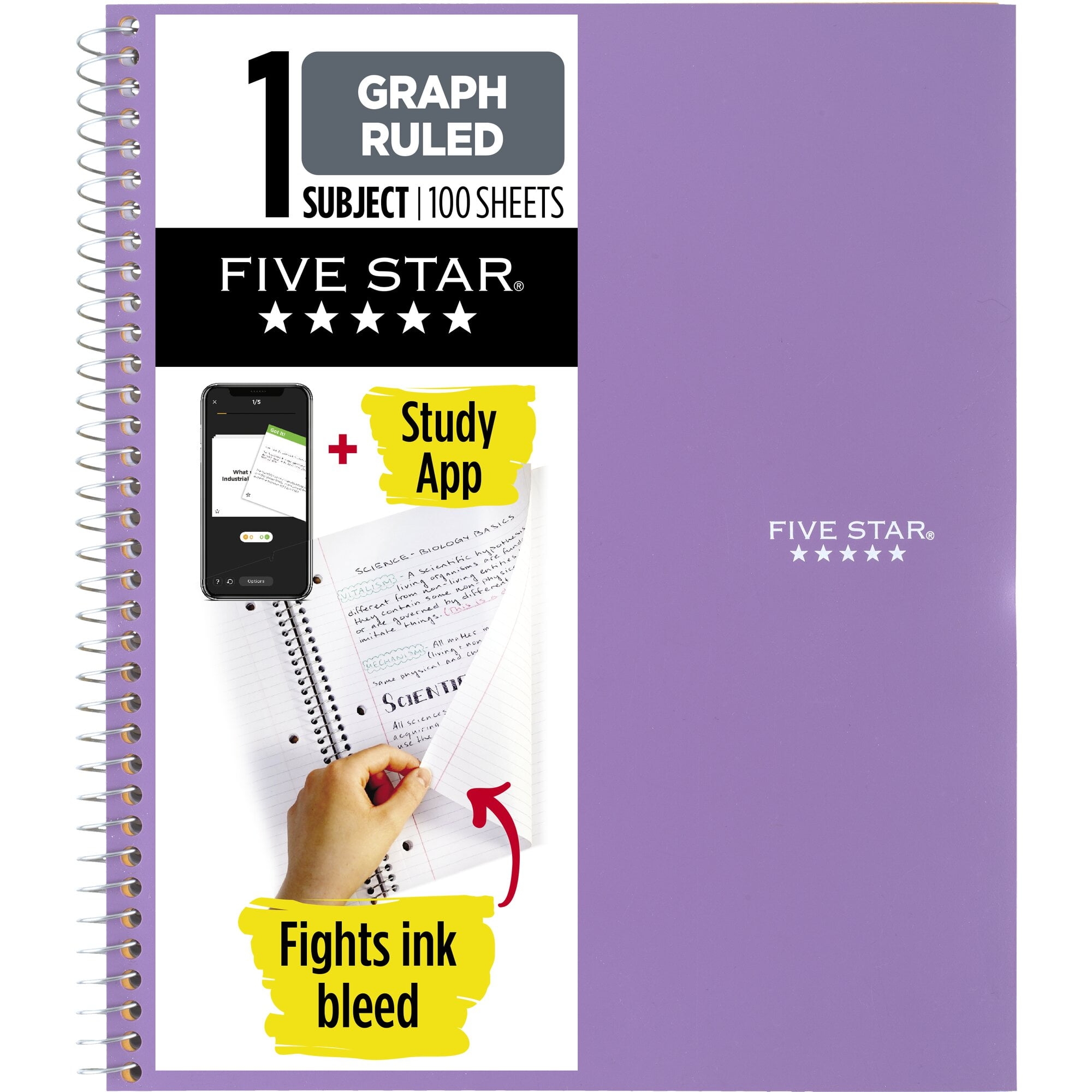 FIVE STAR Graph Ruled Notebook In Notebooks Pads Walmart