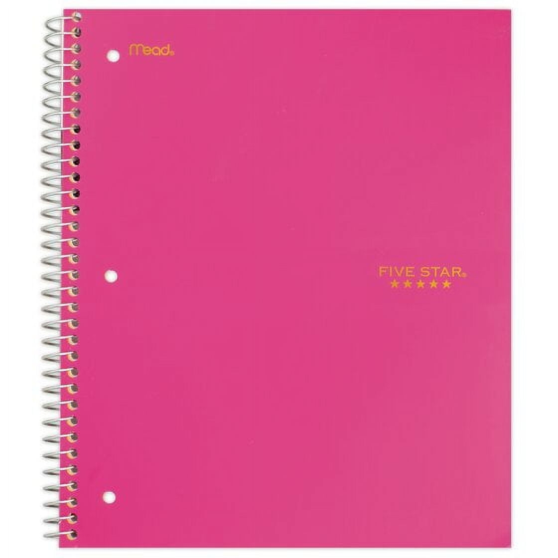 Five Star Wirebound Notebooks 5 Subject College Ruled 200 Sheets 2 Pack Orange Pink 38446 Walmart Business Supplies