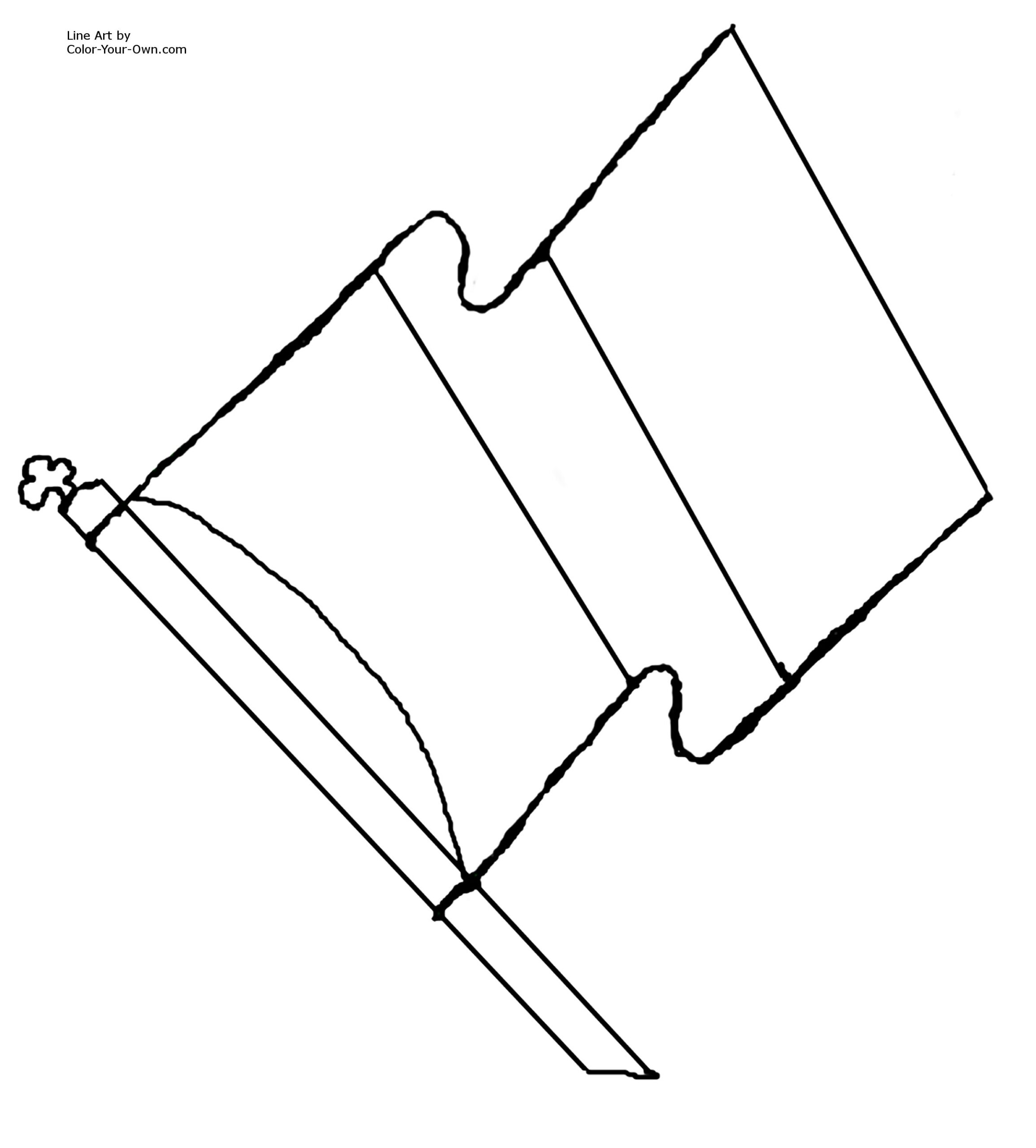 Flag Of Ireland Coloring Page