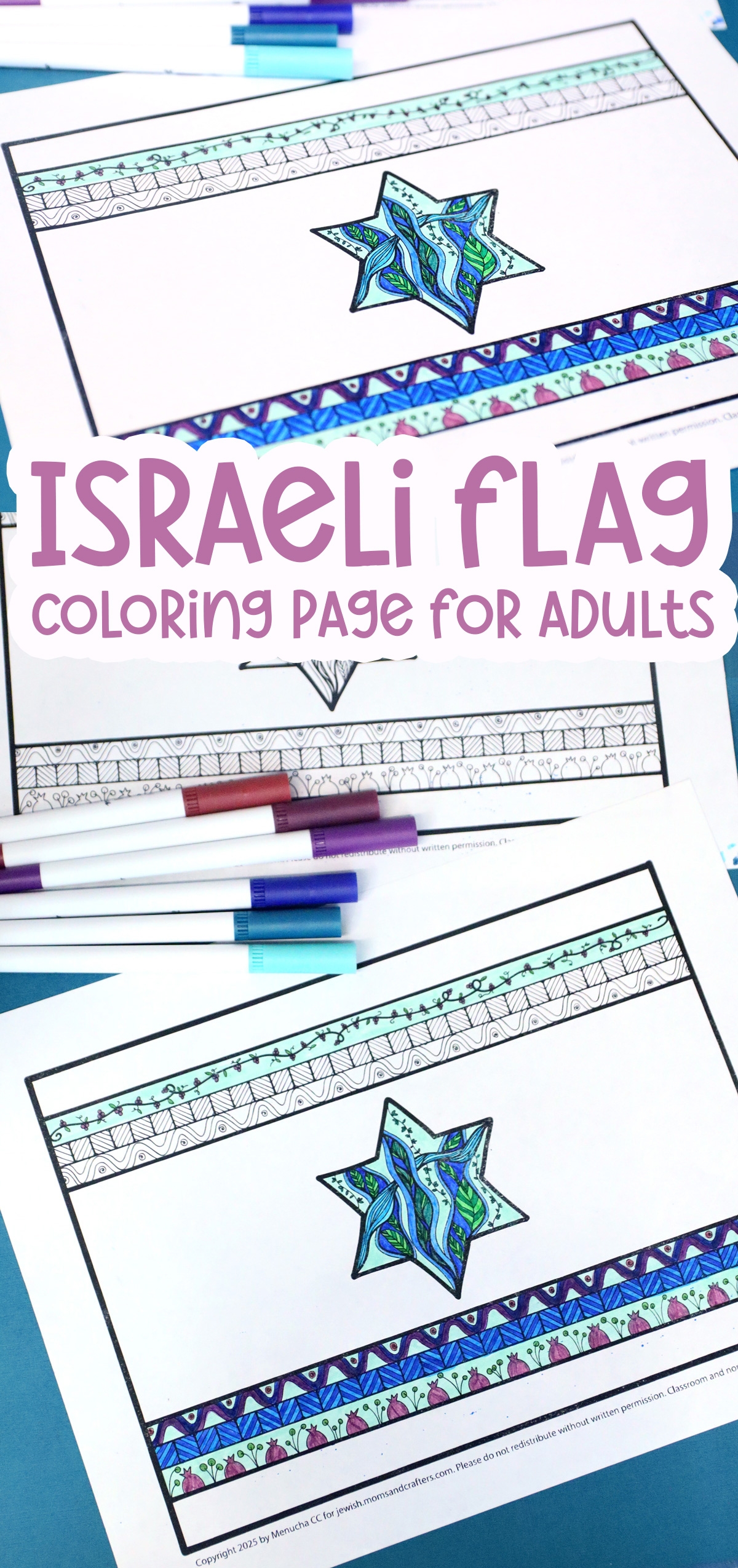 flag of israel coloring page