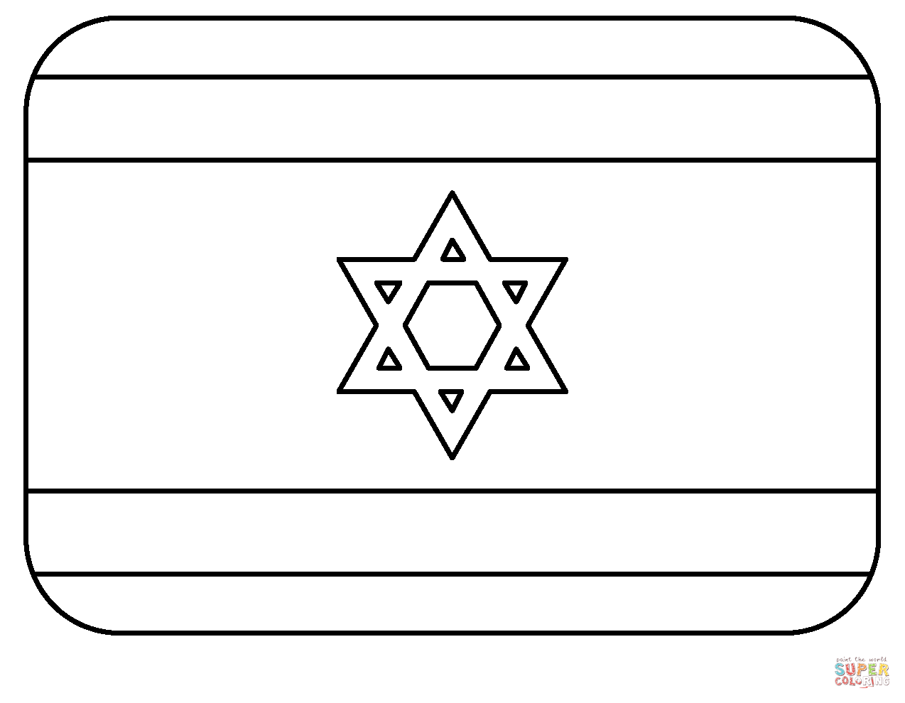 Flag Of Israel Emoji Coloring Page Free Printable