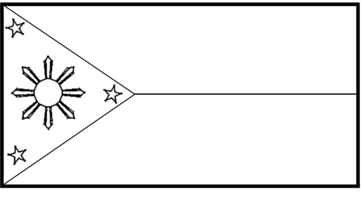 flag of philippines coloring page