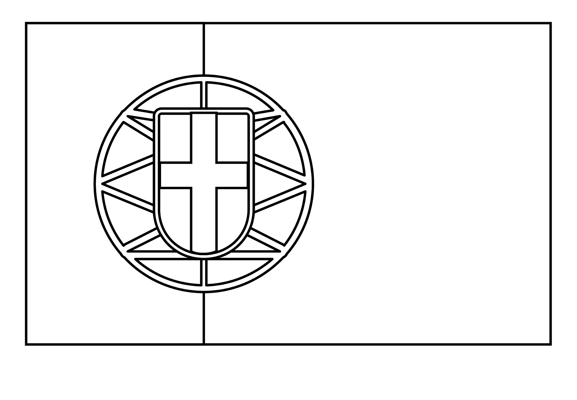 Flag Of Portugal Emoji Coloring Page Free Printable