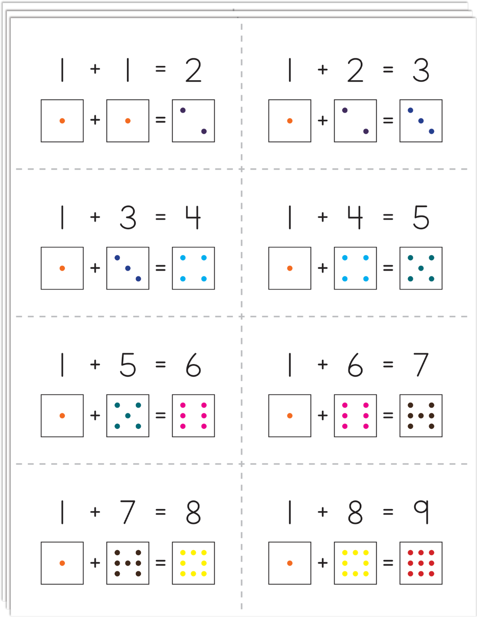 print addition flash cards