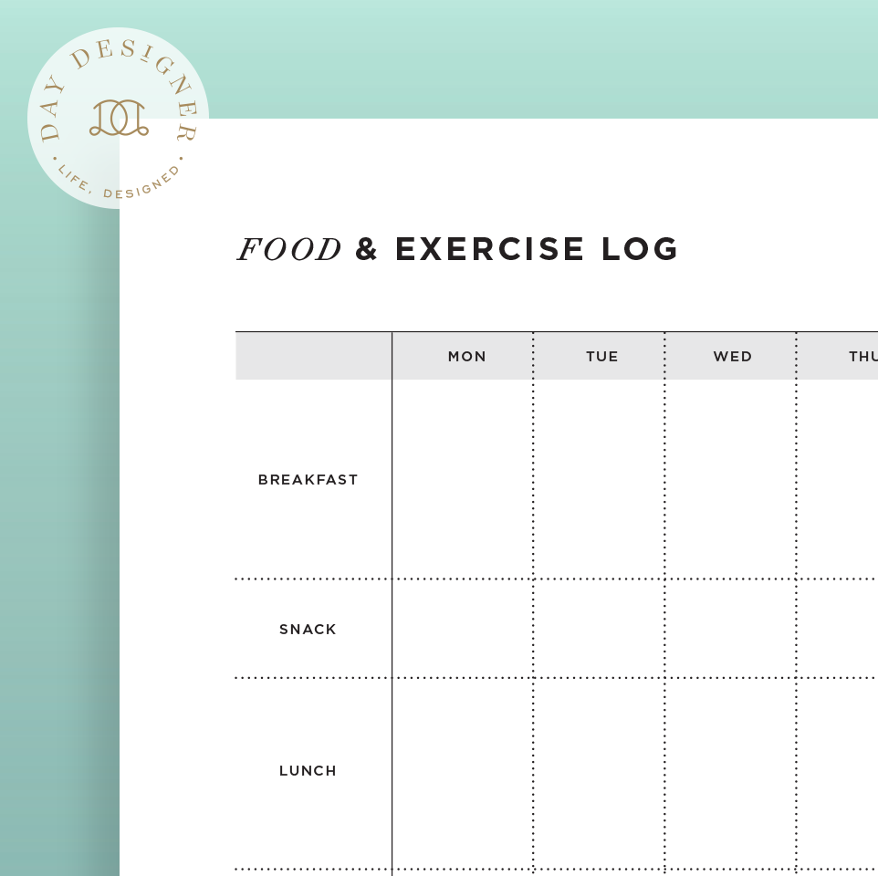 food and exercise journal