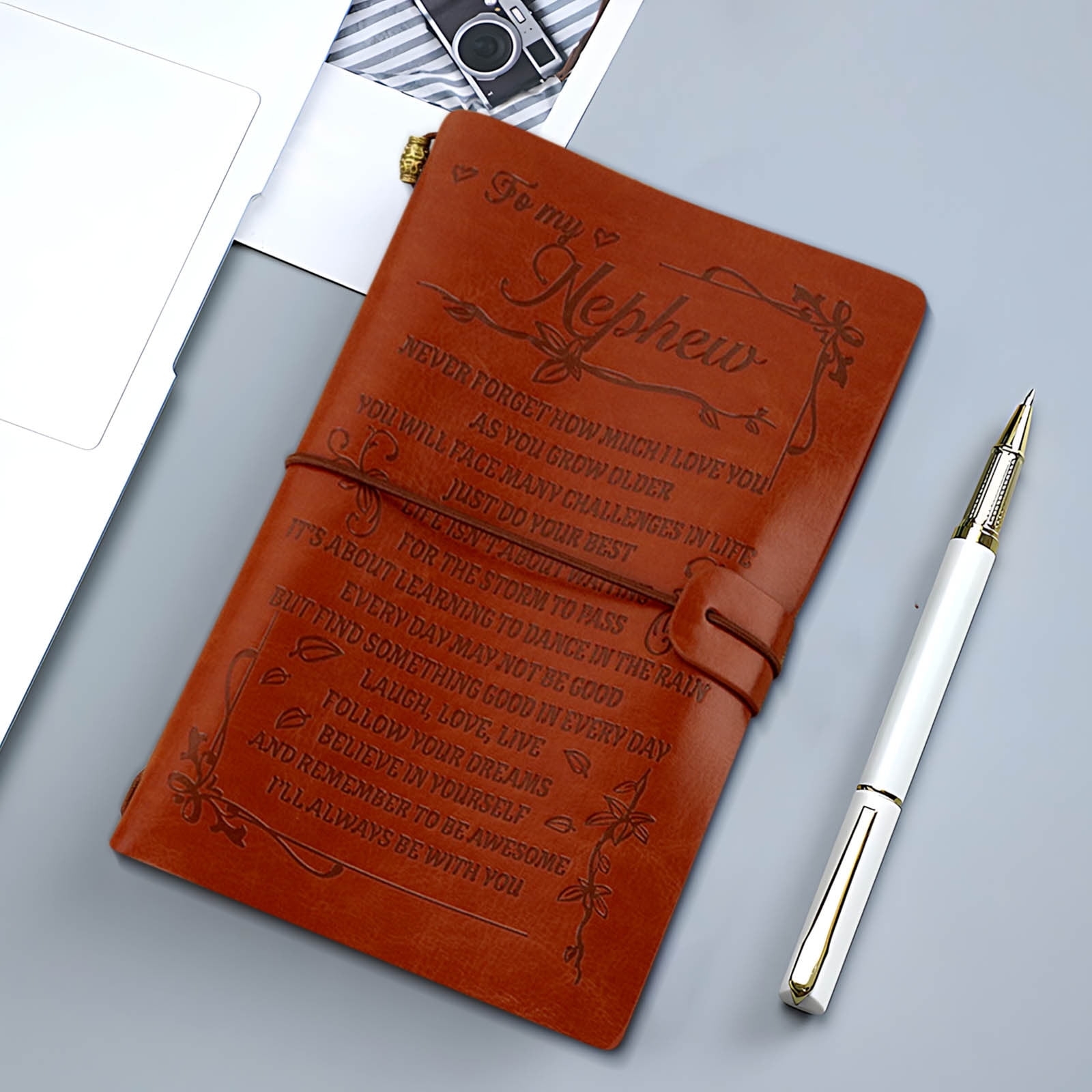 personalized leather journal refillable