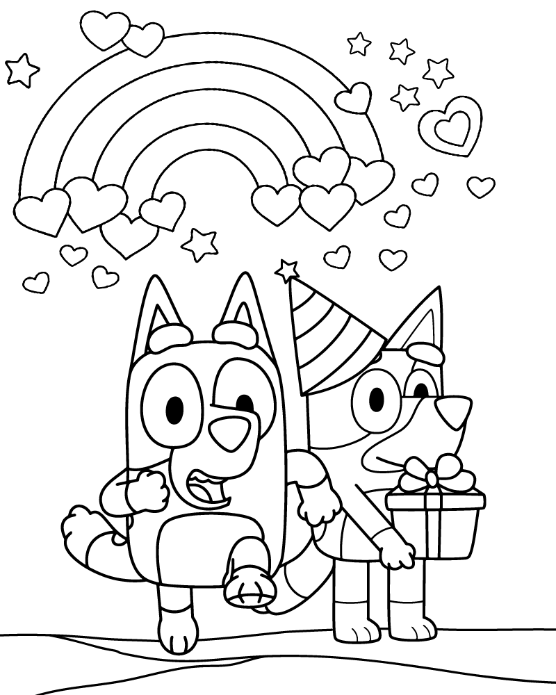 For Toddlers Creative Bluey Valentine s Day Coloring Experience Free Coloring Page Valentine Cards For Kids