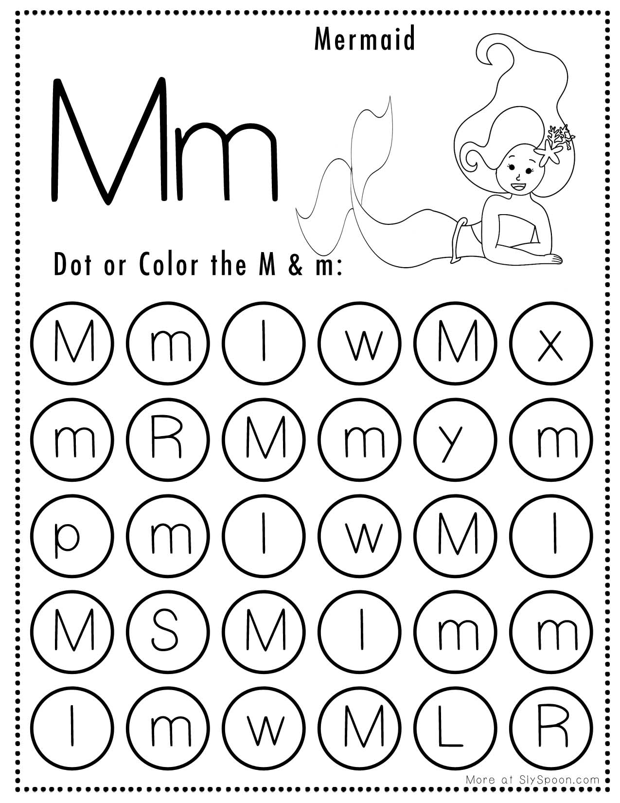 letter m worksheets for preschoolers