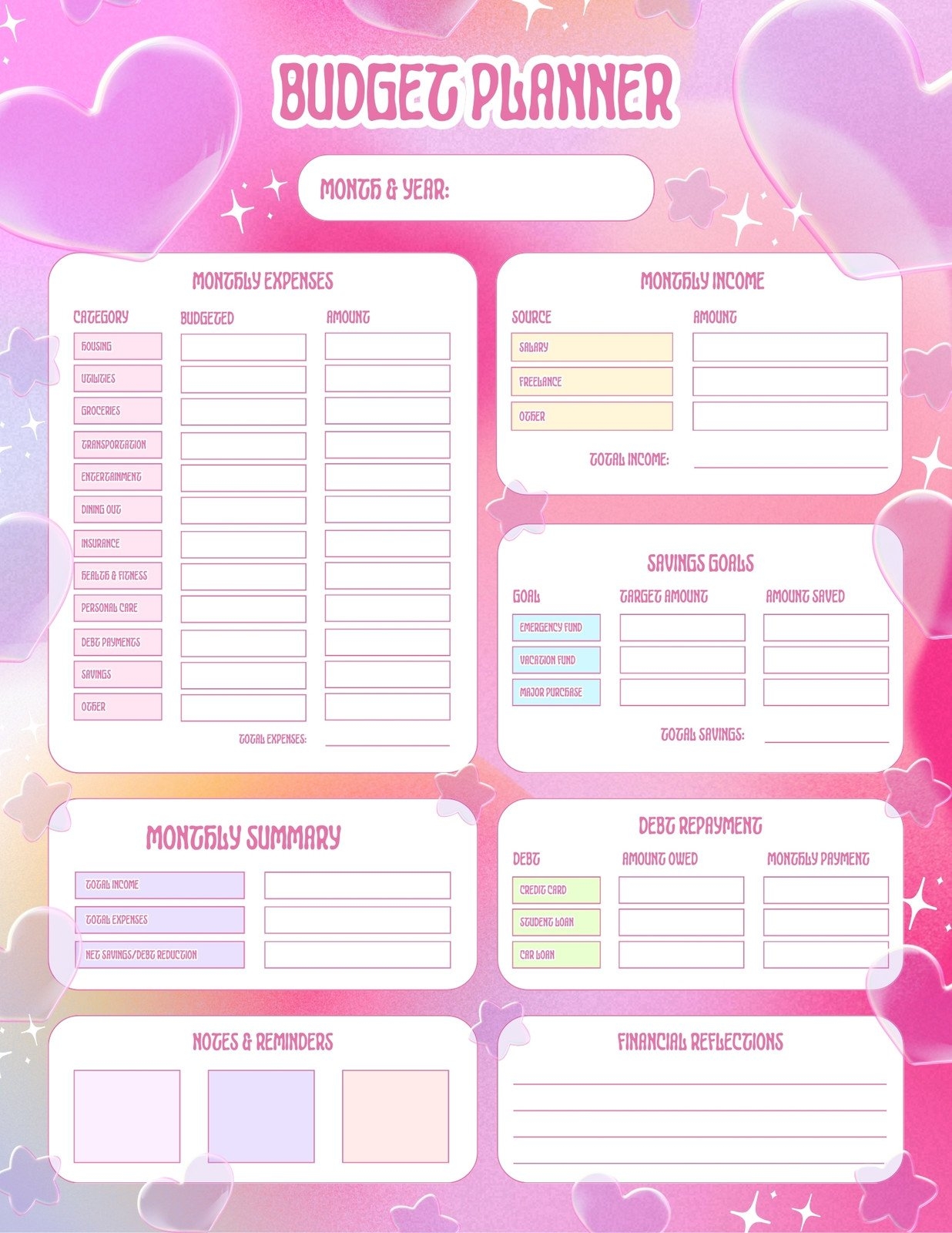 Free And Customizable Budget Templates Canva