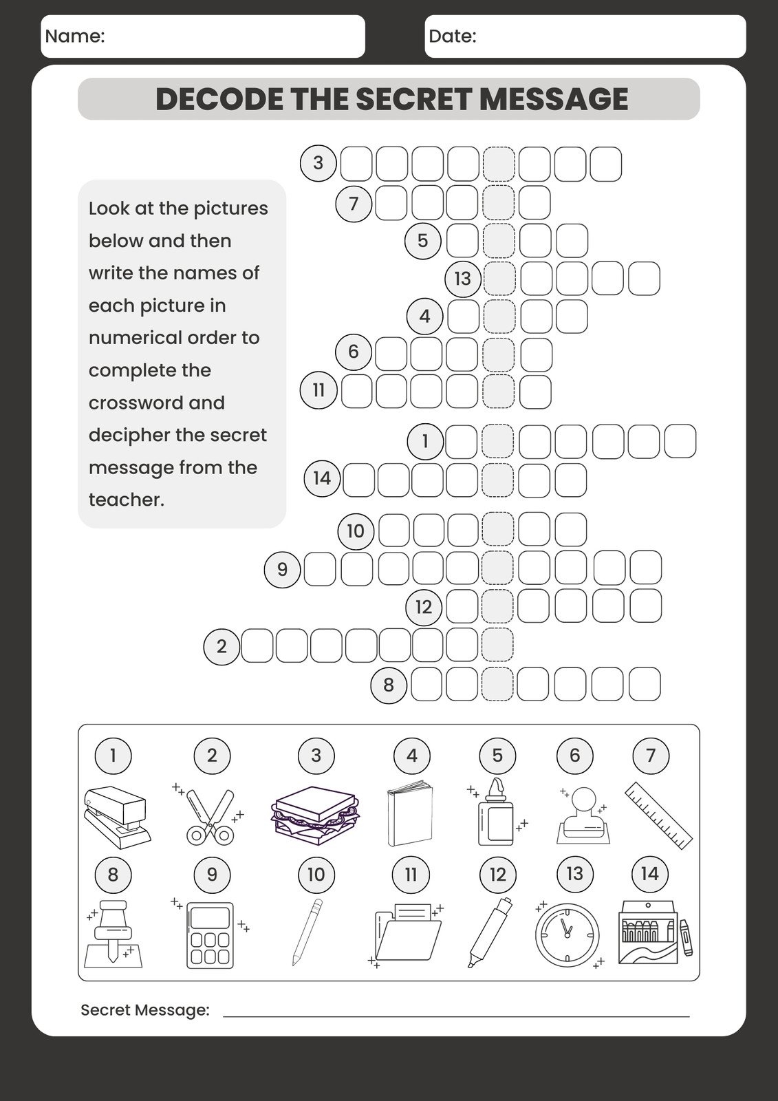 crossword builder printable