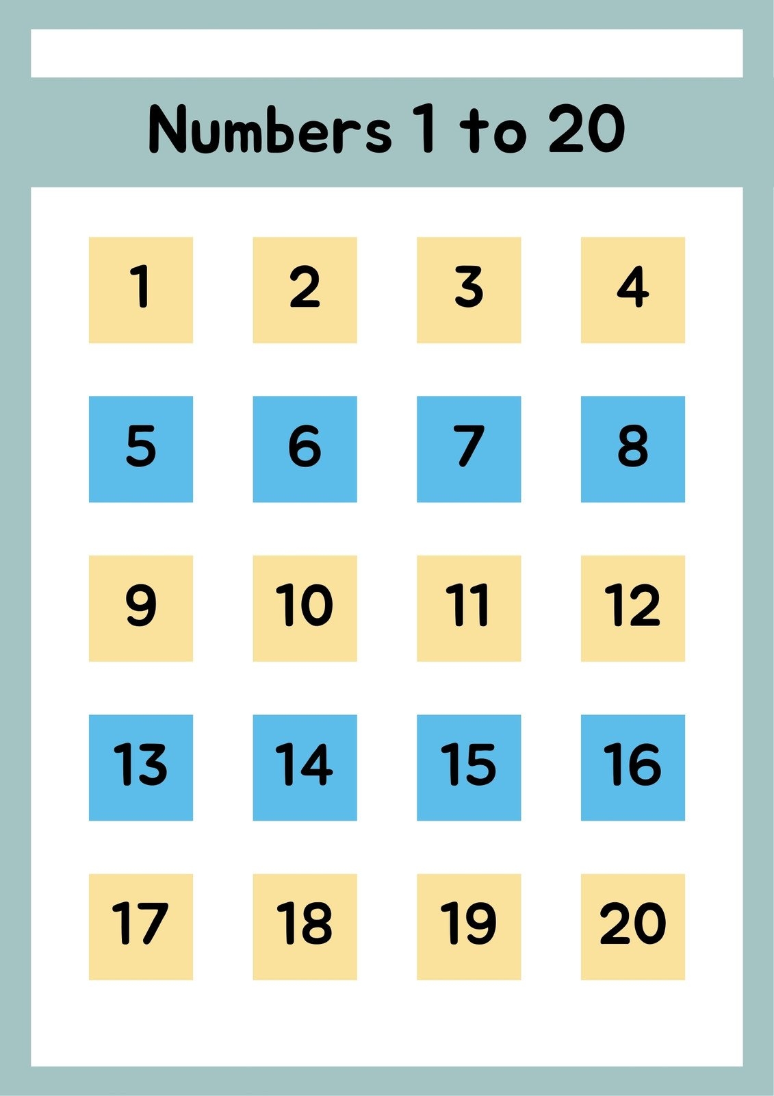 Free And Customizable Numbers Templates