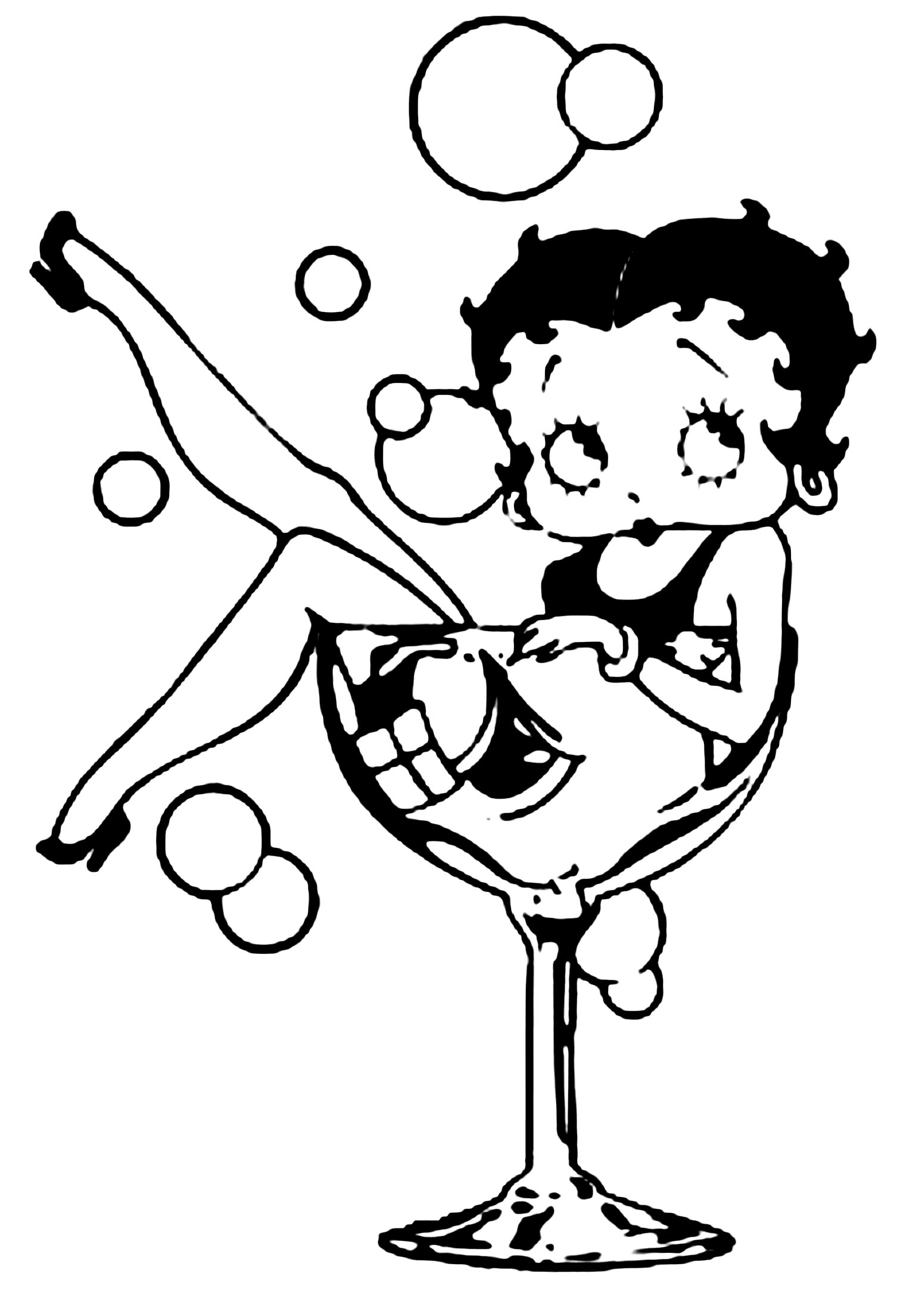 betty boop pictures to color