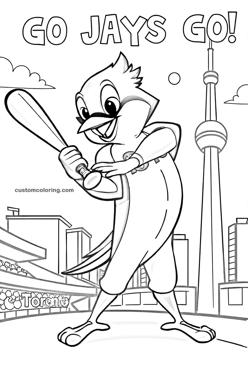 blue jays baseball coloring pages