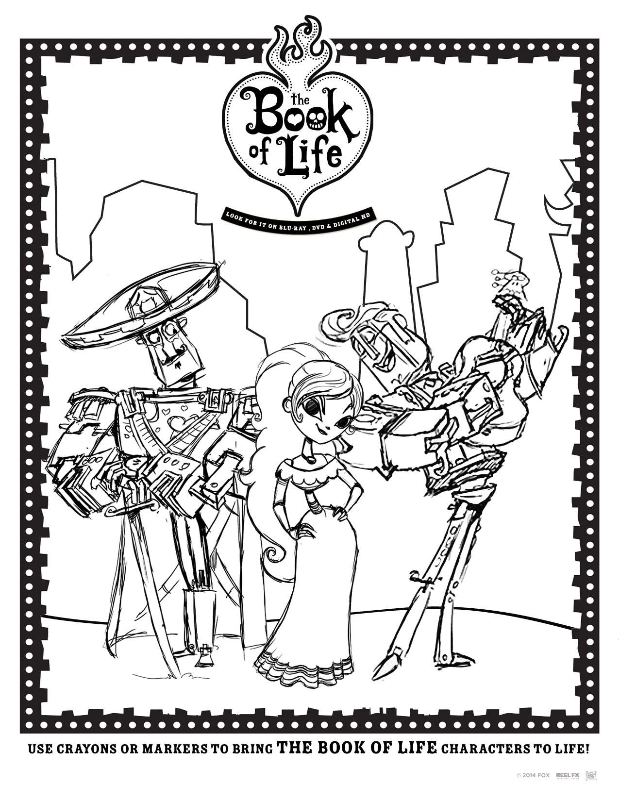 Free Book Of Life Coloring Pages And Activity Sheets BOLinsiders
