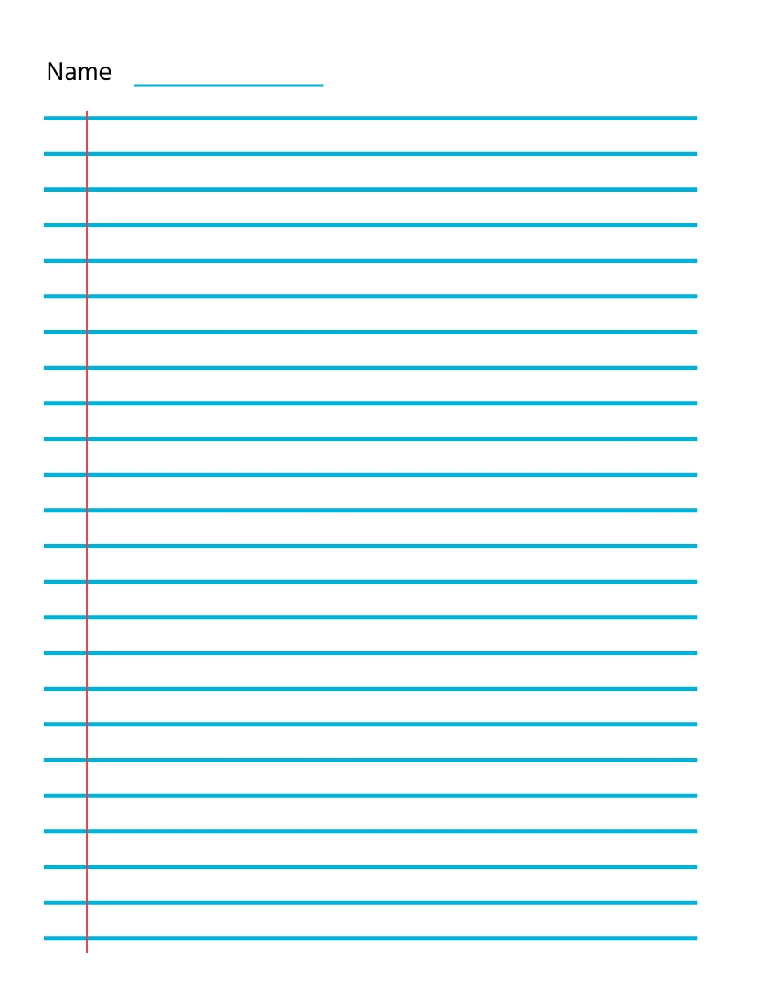 Free College Ruled Lined Paper Template To Edit Online