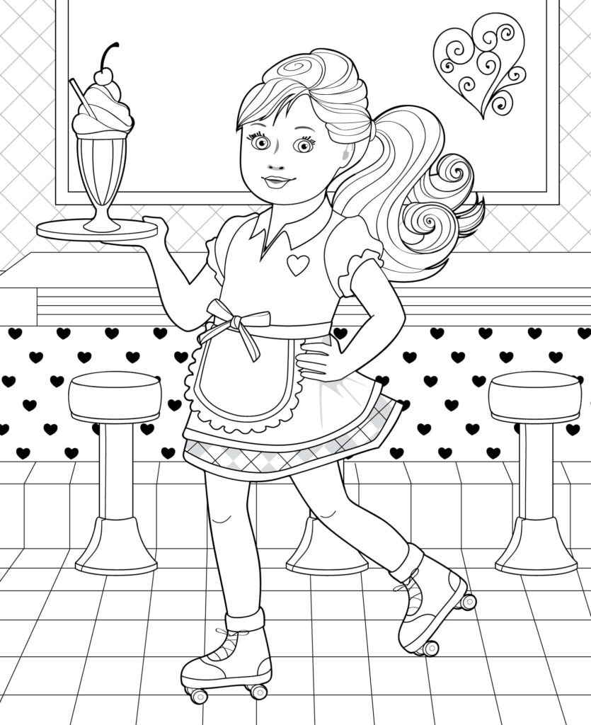 american girl coloring pages