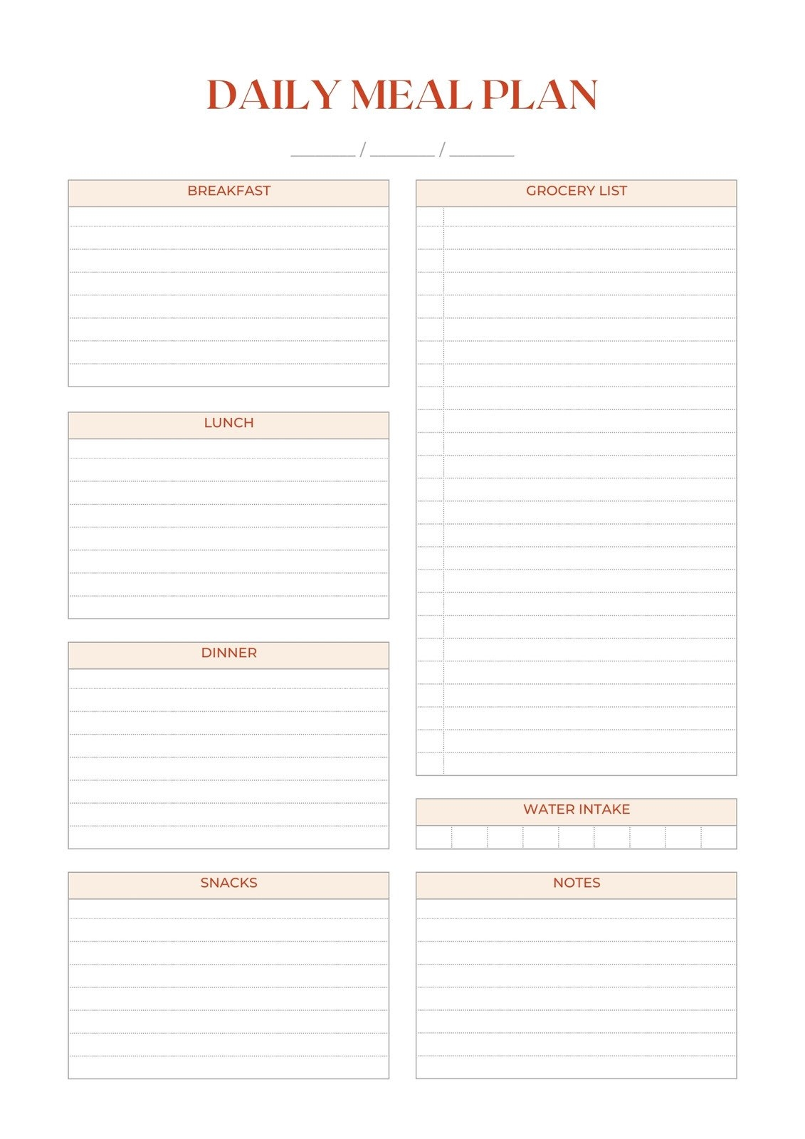 menu planner with grocery list
