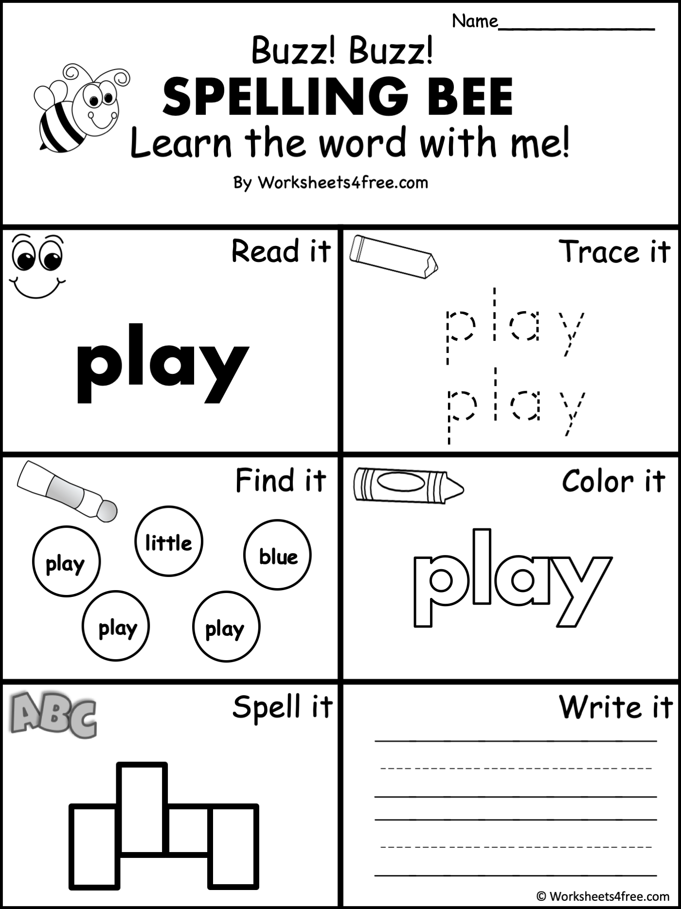 free worksheets for sight words