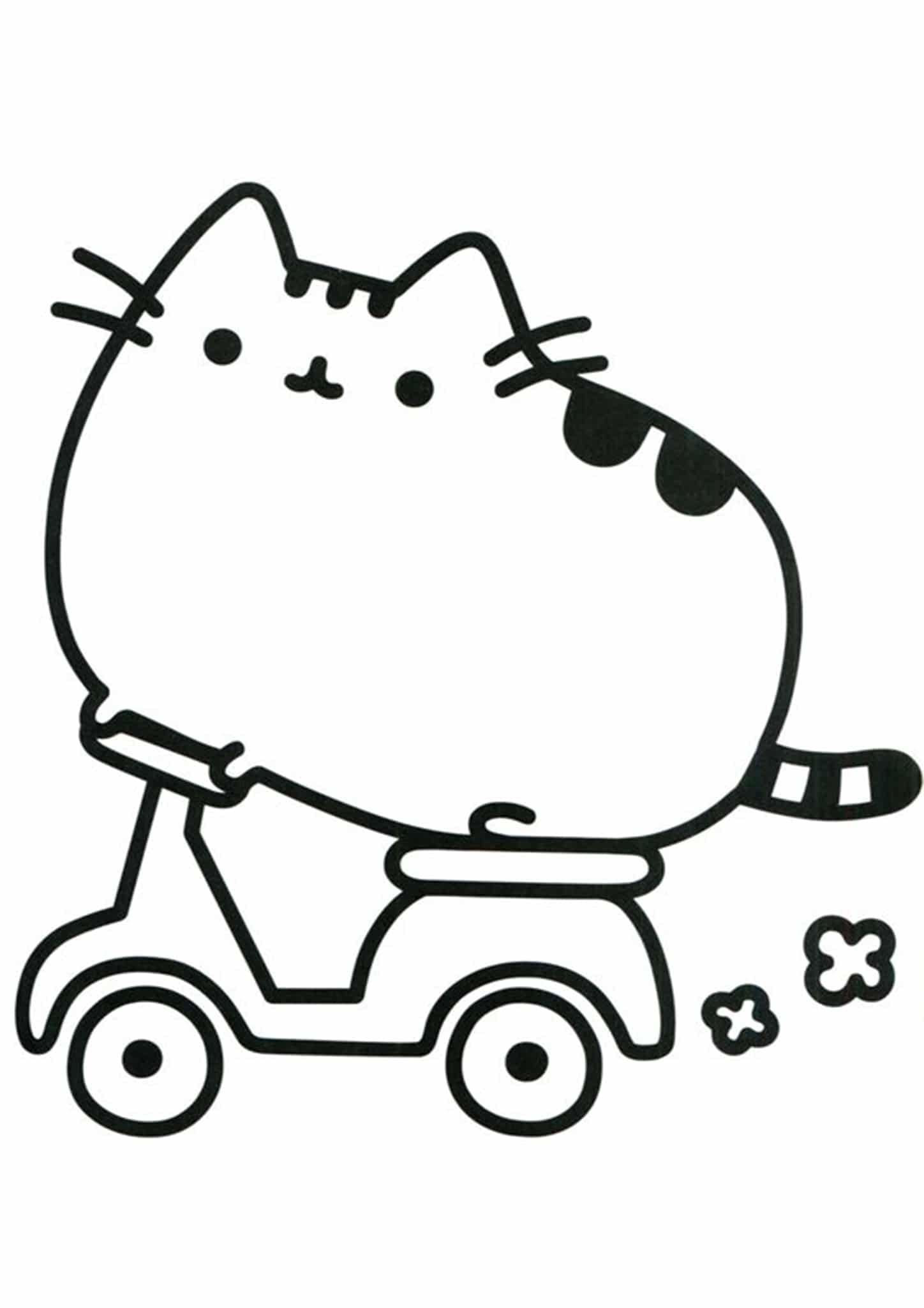printable cute pusheen coloring pages