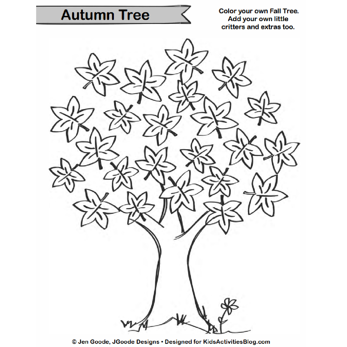 Free Fall Tree Coloring Page To Celebrate Autumn Colors Kids Activities Blog