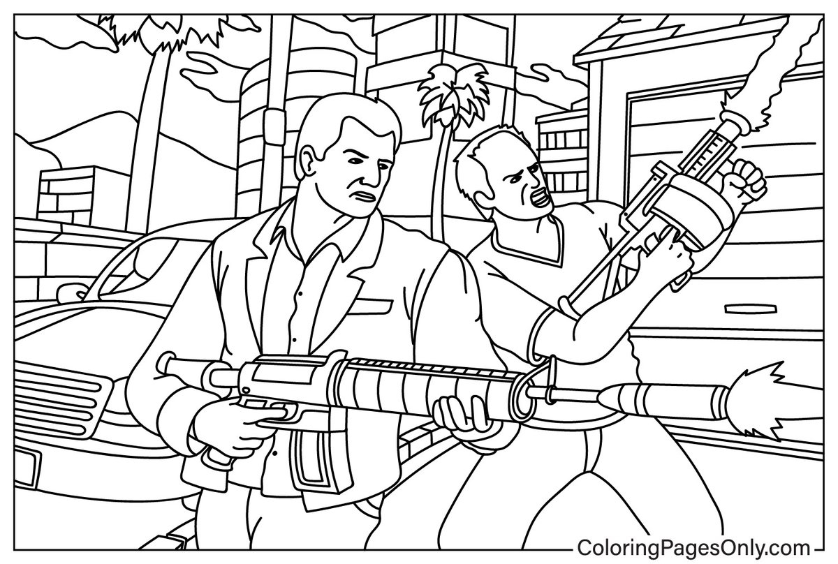  Free Grand Theft Auto V GTA 5 Coloring Pages Https t co DSWX08nE3R grandtheftautovgta5 gta5 games Coloringpagesonly coloringpages ColoringBook art fanart sketch drawing draw coloring USA trend Trending TrendingNow 