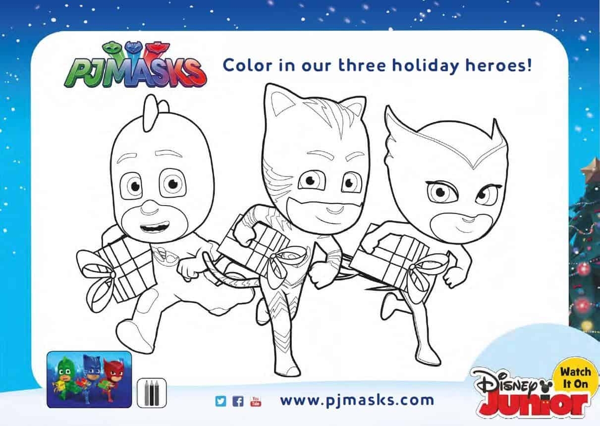 pj masks colouring pages free