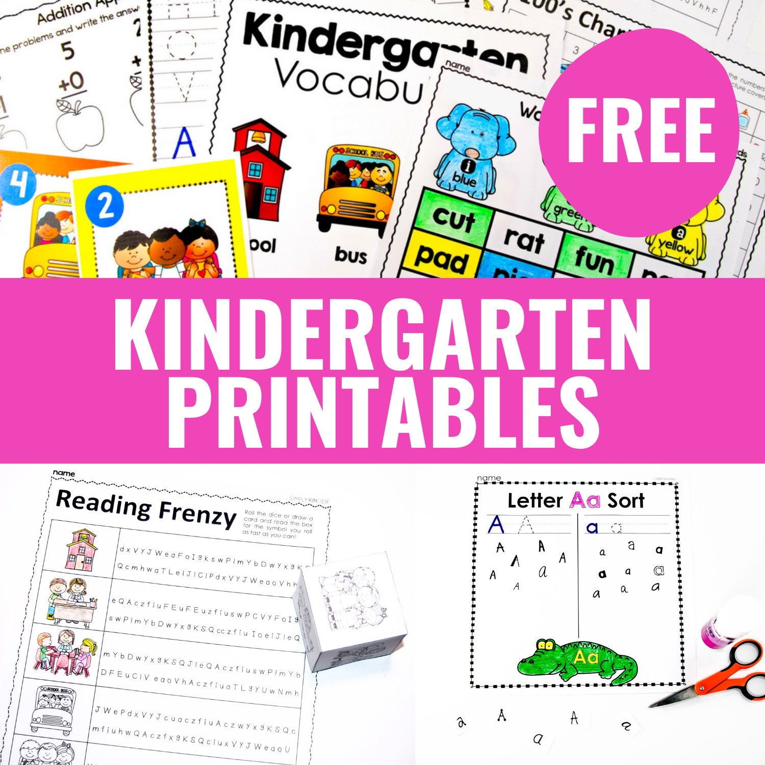 free printable worksheets kindergarten