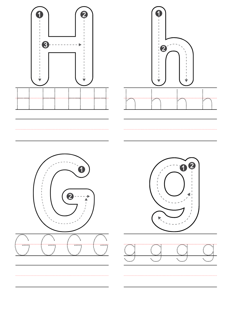 letter h worksheets for preschoolers