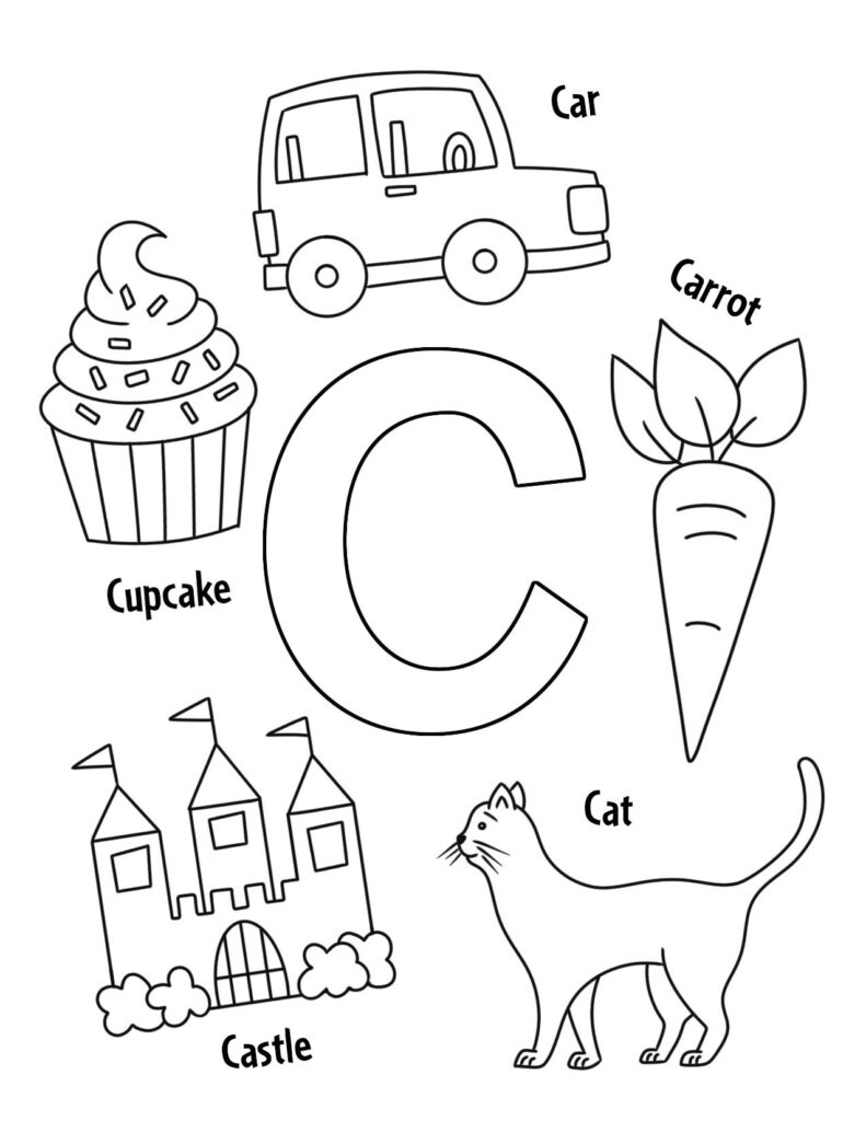 preschool worksheets letter c