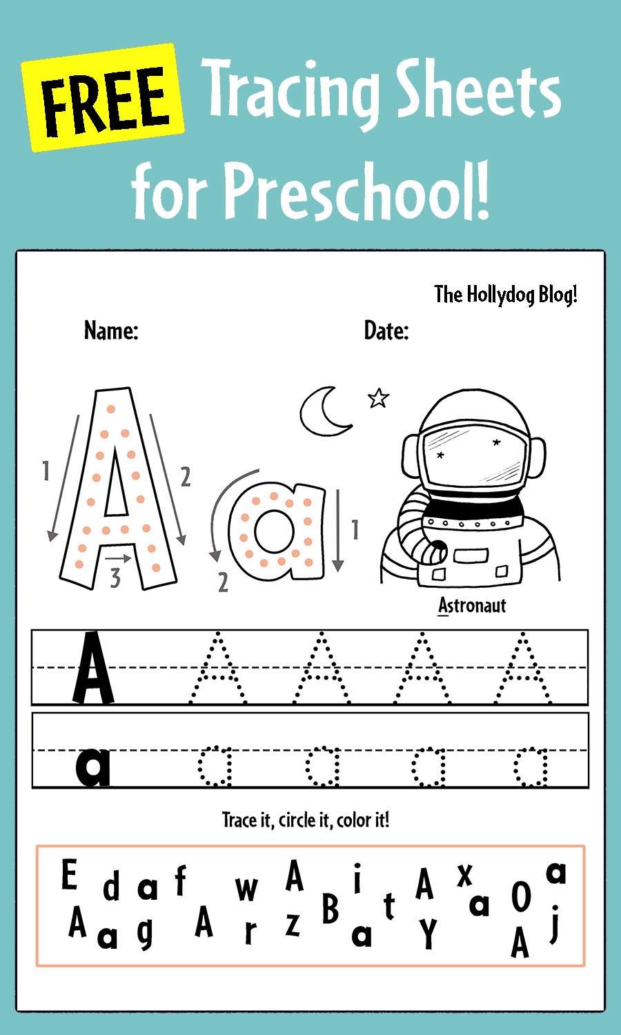 free preschool tracing sheets
