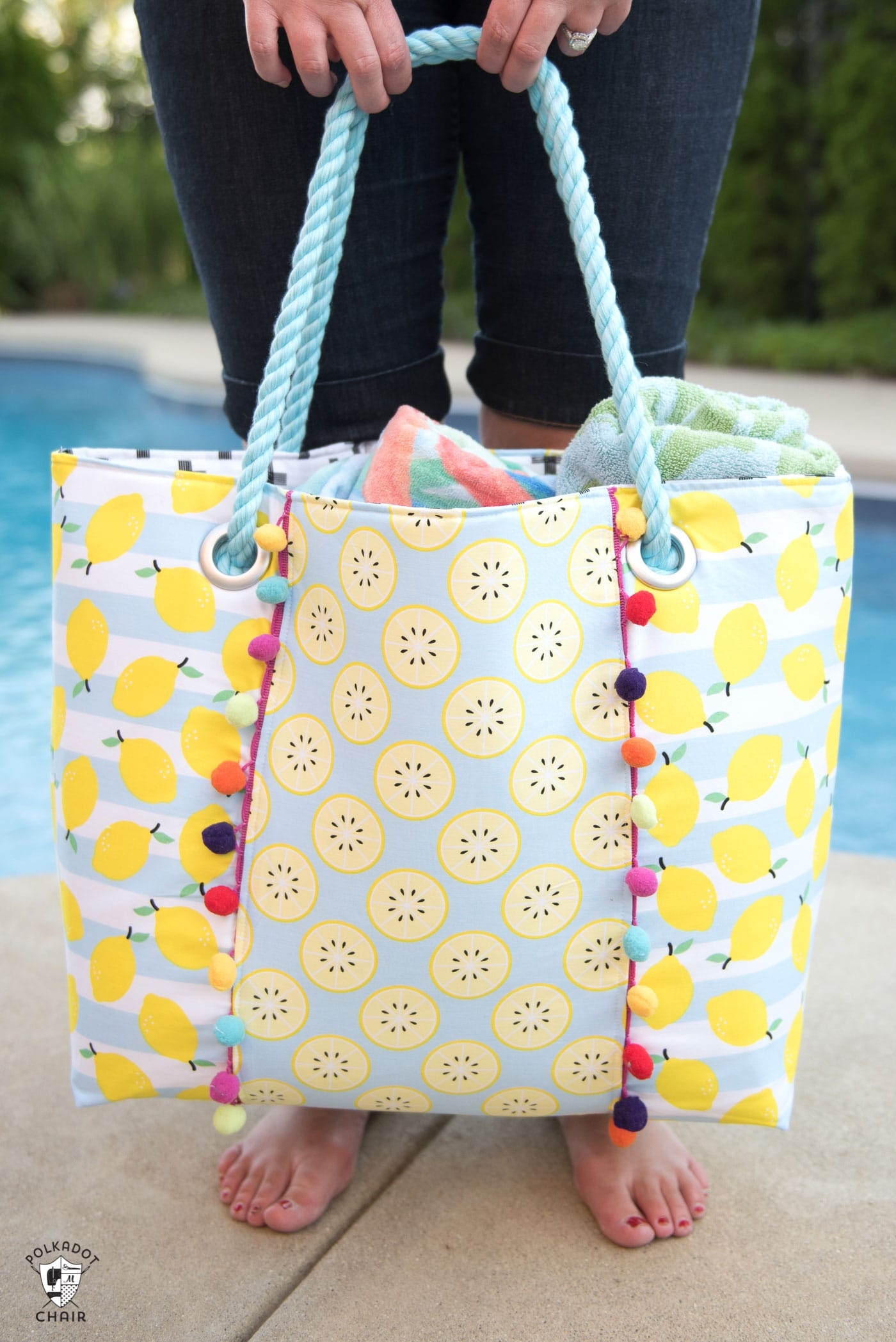 Free Oversized Beach Bag Sewing Pattern The Polka Dot Chair
