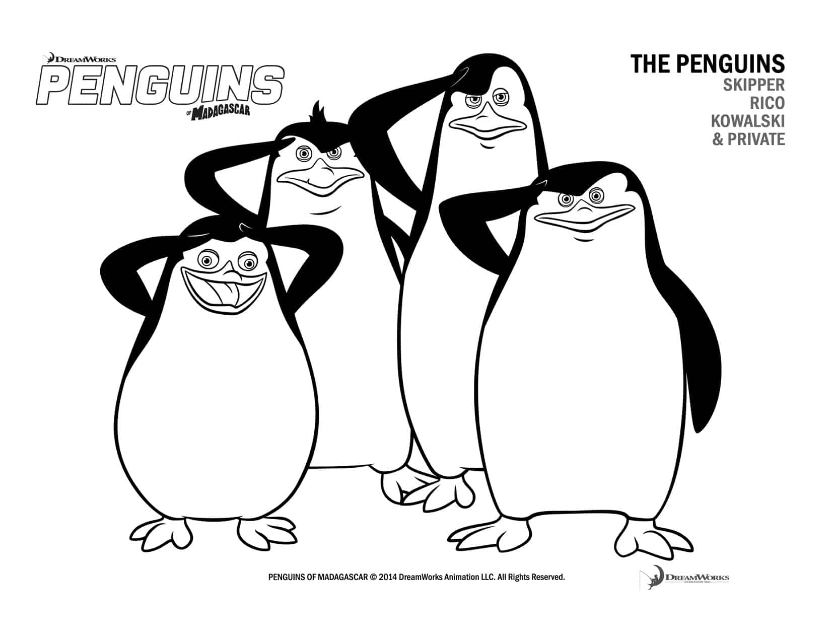 Free Penguins Of Madagascar Printable Coloring Pages And Activity Pages 