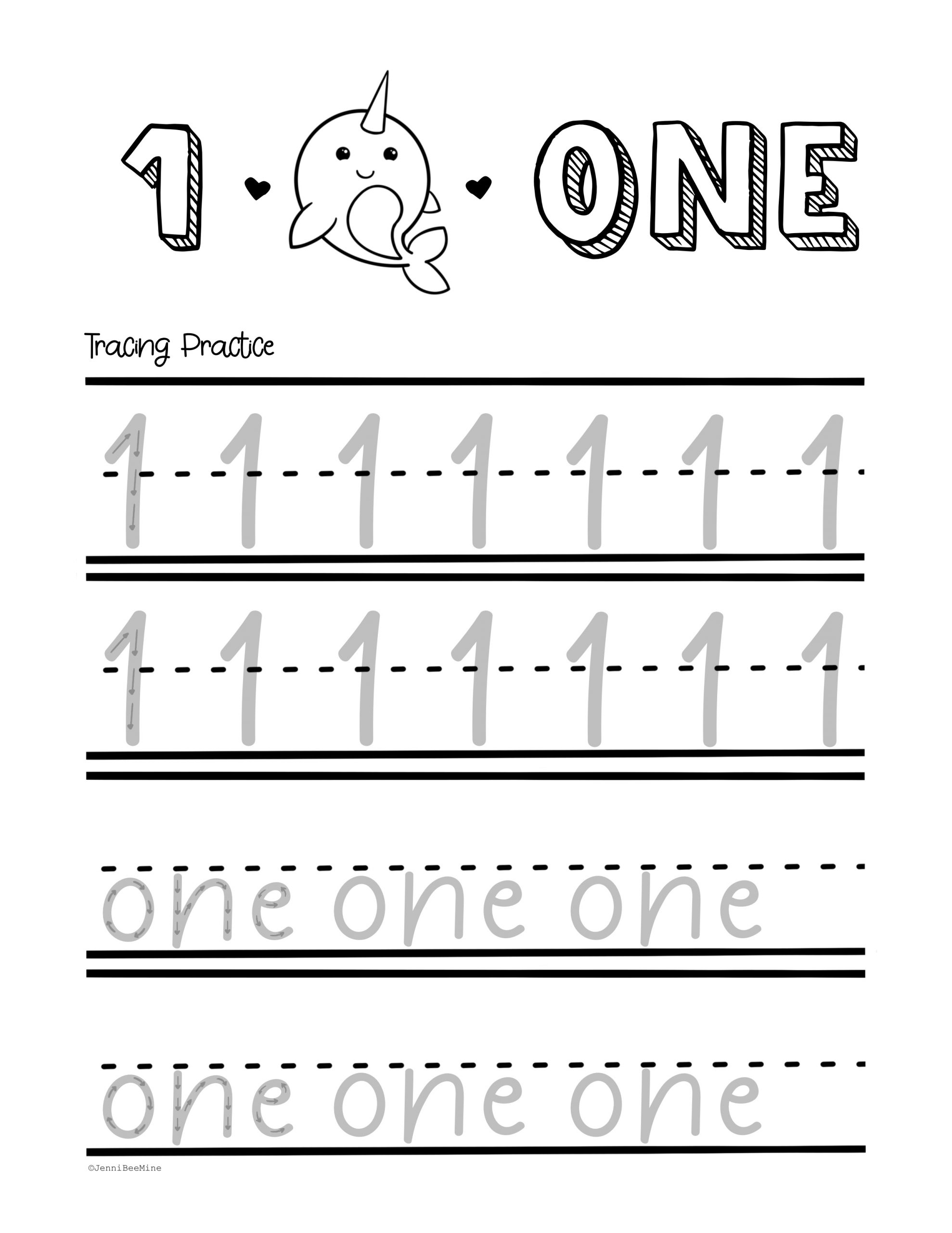 number 1 printables