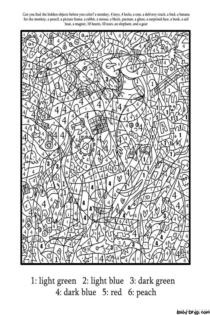 Free Printable Advanced Color By Number Worksheet Color By Number Coloring Pages