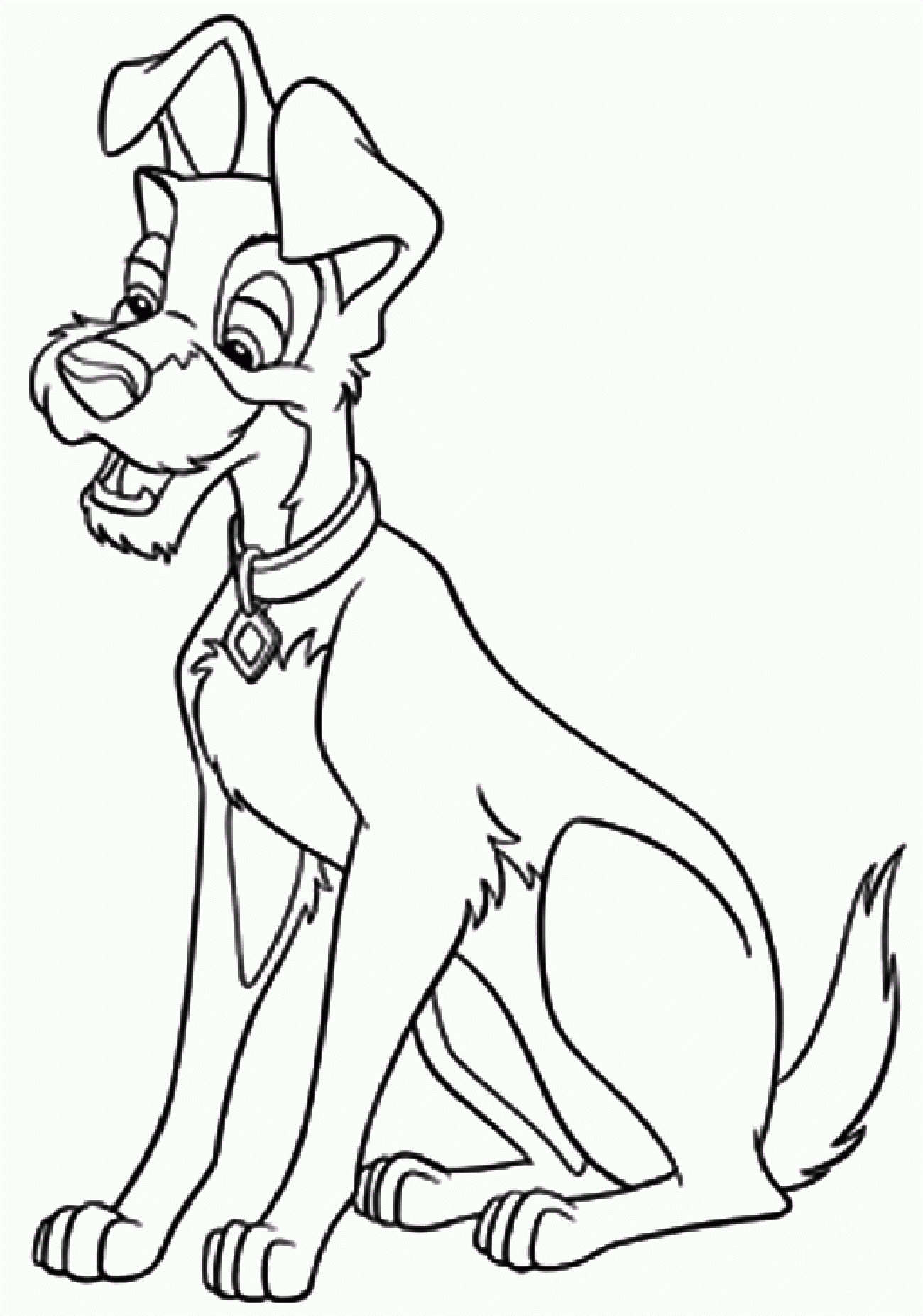 lady and tramp coloring pages