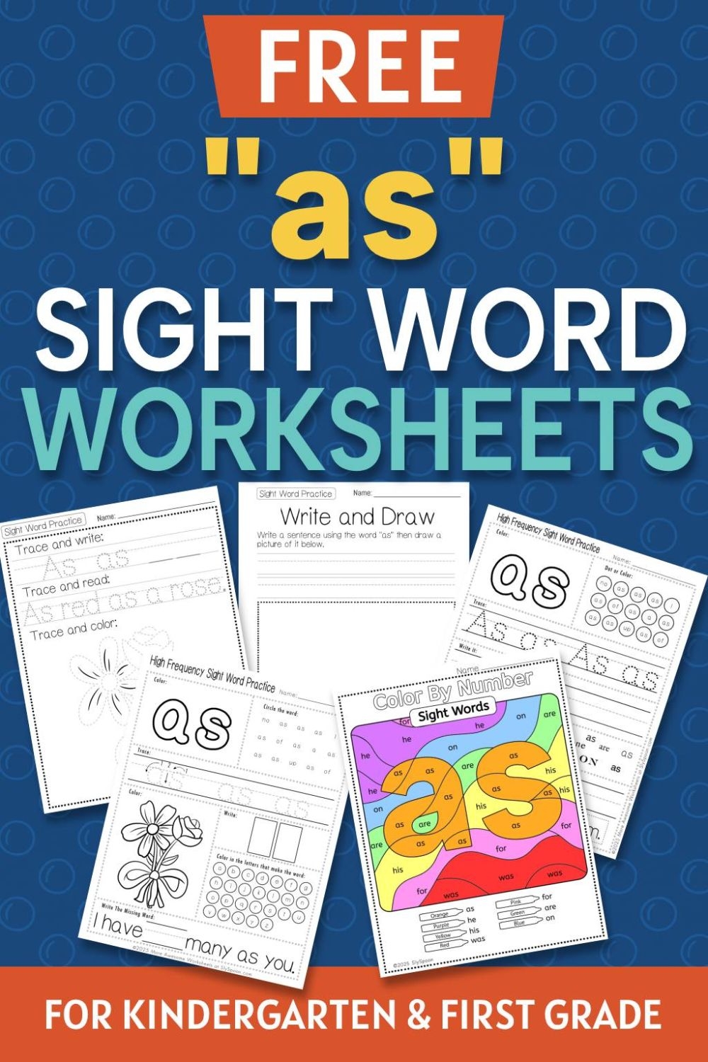 sight word as worksheet