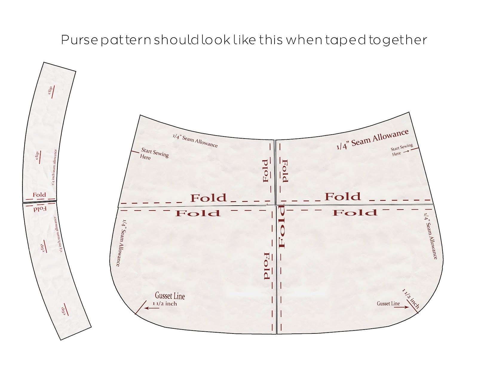printable bag pattern