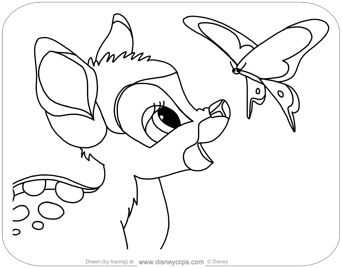 Free Printable Bambi Coloring Pages Disneyclips