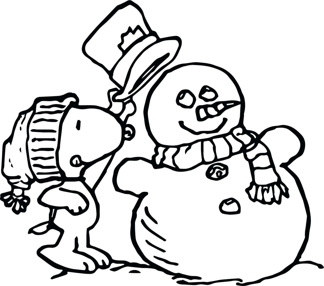 peanuts christmas coloring pages