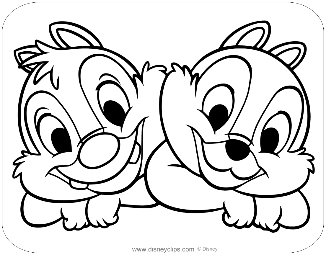 Free Printable Chip And Dale Coloring Pages Disneyclips
