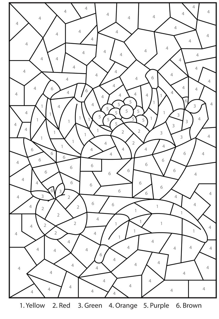 color by number adults printables