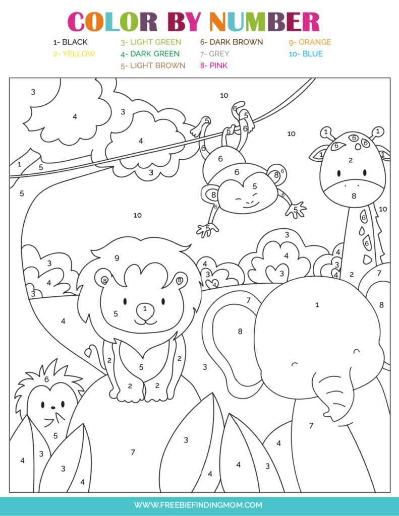 color by number adults printable
