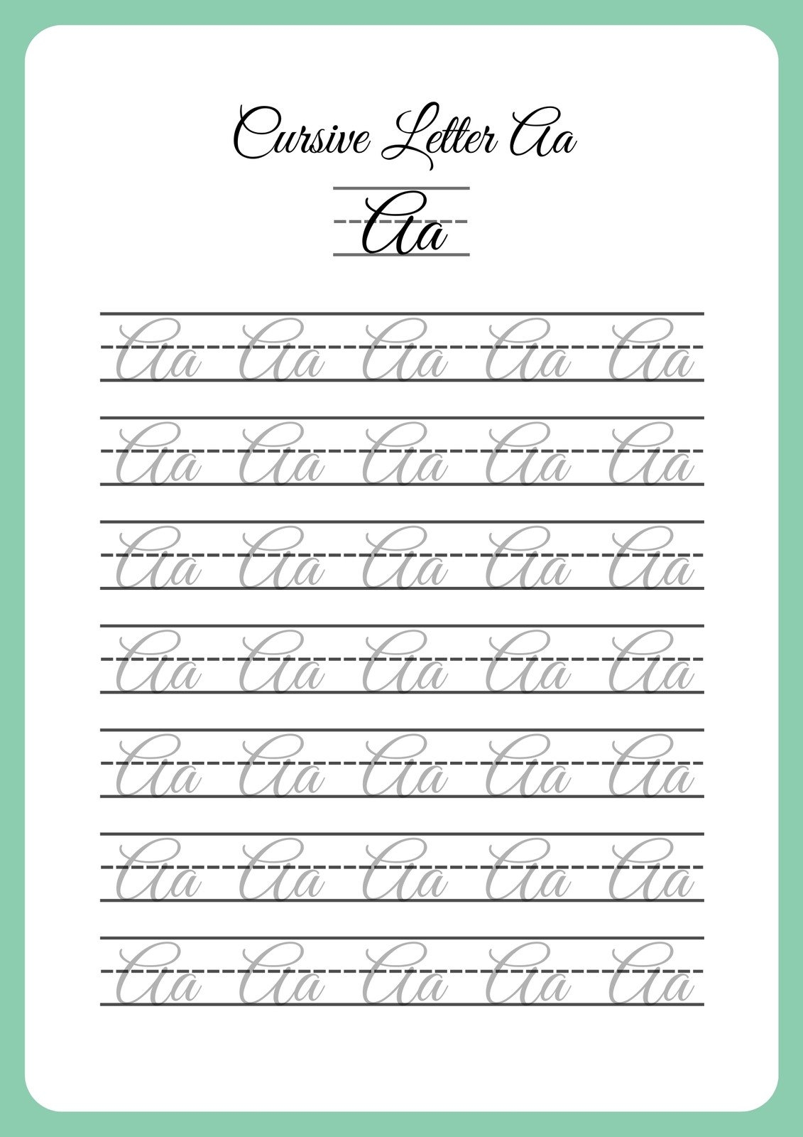 cursive name tracing generator