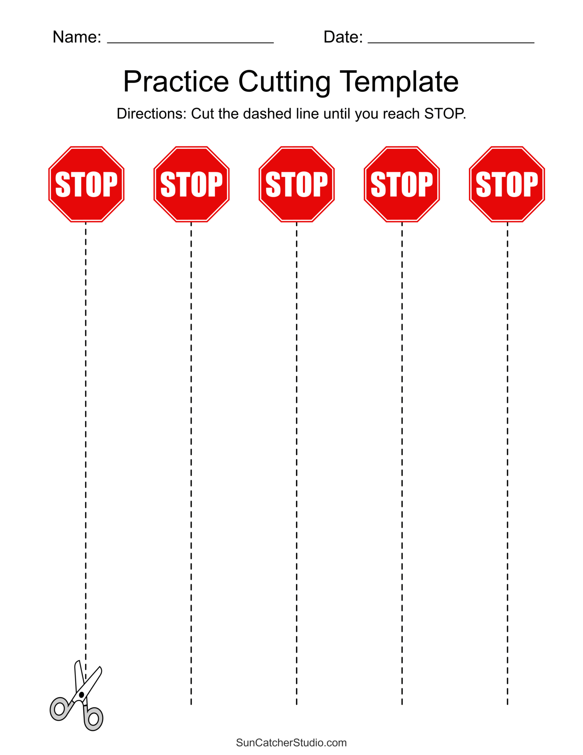 cutting practice printables free